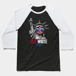American Flag Statue of Liberty Fashion Tee Baseball T-Shirt